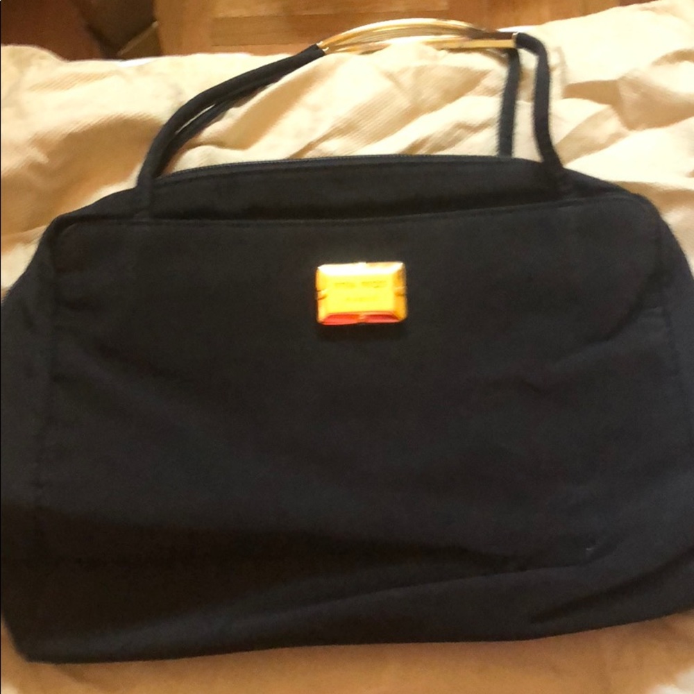Nina Ricci Handbag Aunthentic Black Nylon Bag